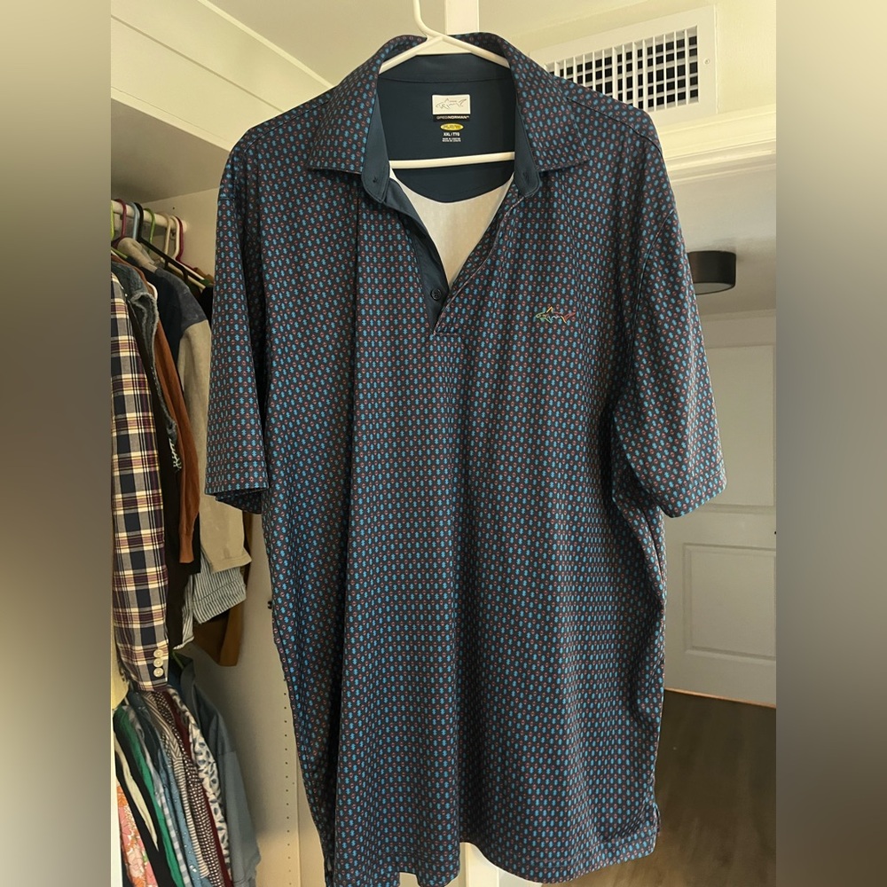 Greg Norman Collection Navy and Red Polo Shirt